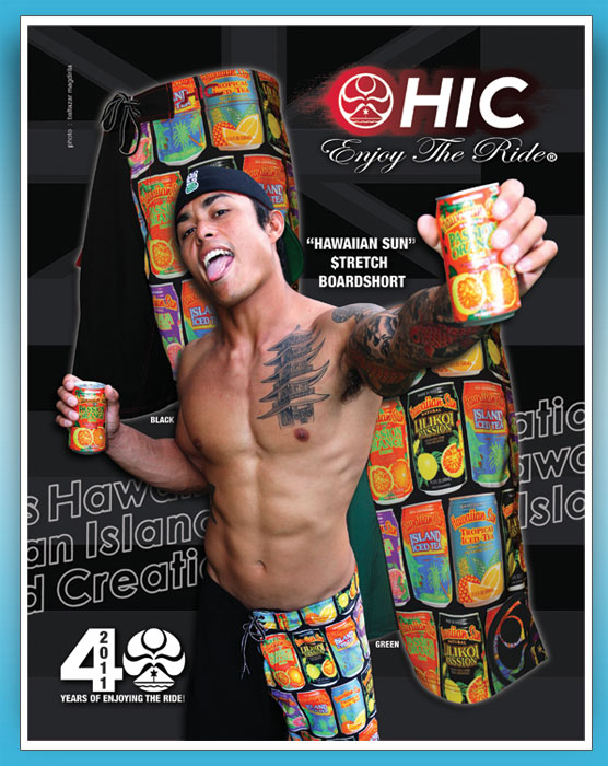 Hawaiian Island Creations HIC 20" Perfect Peak 8-Way Stretch Boardshorts – Men's Tribal